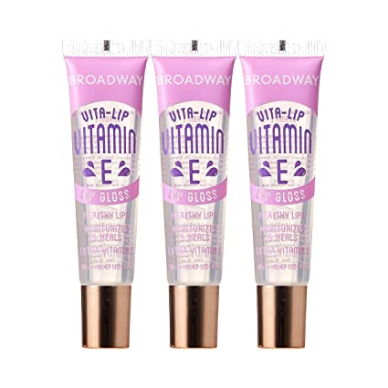 Broadway Vita-Lip Clear Lip Gloss 0.47oz/14ml (3PCS - Vitamin E)