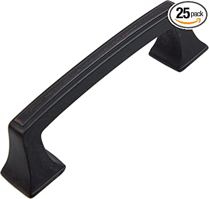 GlideRite Hardware 87380-ORB-25 3 inch CC Deco Base Cabinet Pulls 25 Pack, Oil Rubbed Bronze Finish