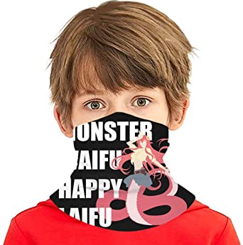 monster musume Kids Neck Gaiter Face Mask Magical Multi Funtion Bandanas Mouth Cloth Cover Balaclavs Tube Headband for Running