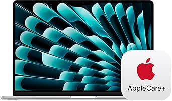 Apple 2024 MacBook Air 15-inch Laptop with M3 chip: 16GB Memory, 512GB Storage; Silver with AppleCare  (3 Years)