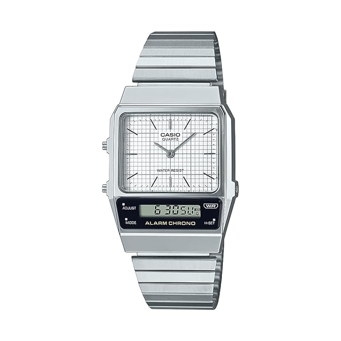 Casio Analog-Digital White Dial Unisex's Watch-AQ-800E-7ADF