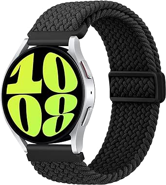 VANCLE Elastic Band for Samsung Galaxy Watch 6/6 Classic 40mm 44mm 43mm 47mm, Galaxy Watch 6/5/4 Bands 40mm 44mm, Galaxy Watch 5 Pro 45mm, Galaxy Watch 4 Classic 42mm 46mm, Stretchy Straps with Magnetic Clasp for Samsung Watch 6/6 Classic 5/5Pro/4/4 Classic Women Men