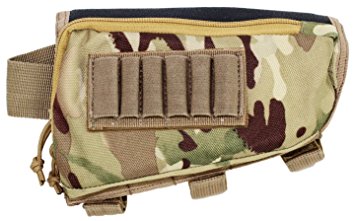 Rifle Stock Pack | Cheek Pad | Buttstock Ammo Holder | Zippered Utility Pouch