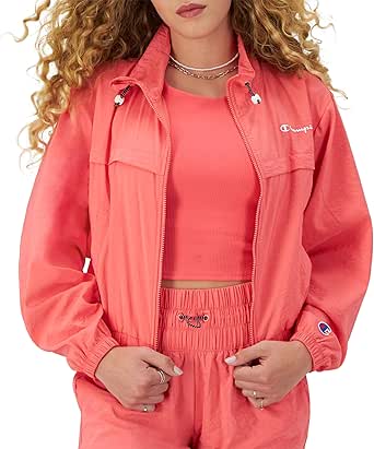 Champion Women's Full Zip Jacket, Moisture Wicking, Water Repellant Outerwear for Women