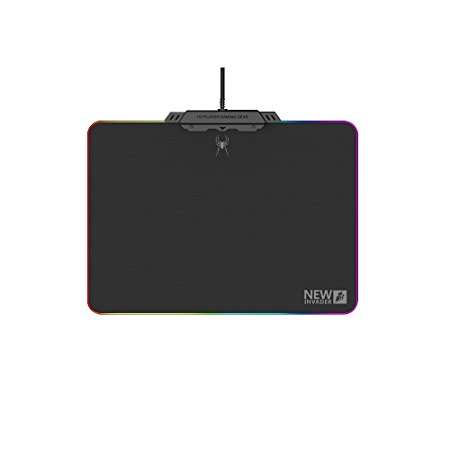 1STPLAYER BABOON KING(BK-17-RGB) Customizable RGB Chroma LED Lighting Hard Gaming Mouse Pad, Adjustable Colorful 10 Lighting Modes Touch Control -Black