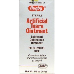 Rugby Sterile Artificial Tears Lubricant Eye Ointment, 1/8 OZ (PACK OF 3)