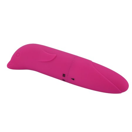 Tracy's Dog 5 inch Mini Bullet Vibe Waterproof Dolphin Vibrator Electronic Massage Stick Sex Toy for Flirting Masturbation (Hot Pink)