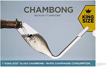 Chambong – King Size, 1 Piece Glass – Large Champagne Shooter Glass Flute – Fun Bachelorette Party Favor, Bridesmaids Gifts, Drinking Game