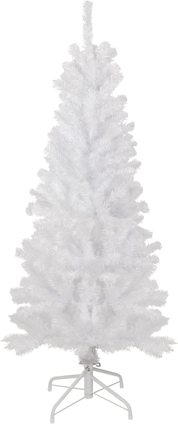 Northlight Georgian Pine Artificial Pencil Christmas Tree Unlit, 4.5', White