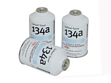 3 Cans R-134a DuPont Suva A/C Automotive Refrigerant/Freon R134a (12oz Cans)