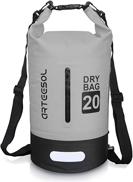 arteesol Dry Bag 5L/10L/20L/30L Wet Bag Waterproof Bag with Phone Pouch Double Shoulder Strap Backpack for Travelling Fishing Cycling Kayaking Swimming Boating Beach