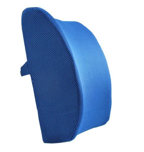 Love Home Memory Foam 3d Ventilative Mesh Lumbar Support Cushion Back Cushion - Alleviates Lower Back Pain - (Dark Blue)