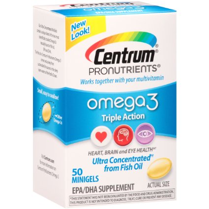 Centrum ProNutrients Omega-3 Triple-Action Concentrated Fish Oil (50-Count MiniGels)