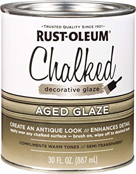 Rust-Oleum 315881 Chalked Decorative Glaze, Semi-Transparent Aged, 30 fl. oz.