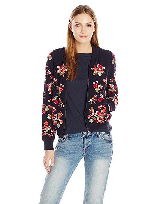 French Connection Women's Gilliam Stitch Bomber Jacket