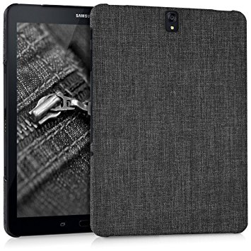 kwmobile Hardcase Fabric Cover for Samsung Galaxy Tab S3 9.7 T820/T825 - Cover Case in Design Fabric dark grey