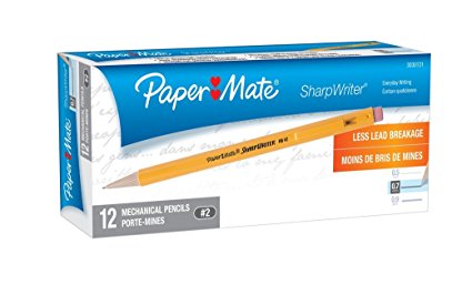 Paper Mate SharpWriter Mechanical Pencils, 0.7mm, HB #2, 12-Count