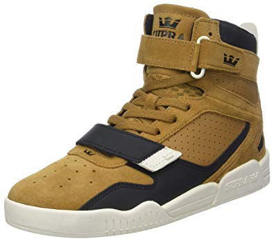 Supra Breaker Mens Tan Suede Sneakers High Top Lace up Shoes