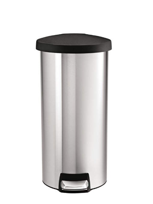 simplehuman Round Step Trash Can Stainless Steel Plastic Lid 30 L  8 Gal