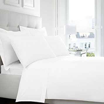 Poly Cotton Duvet Set with 2 Pillowcases By Sasa Craze Bedding (King, White)
