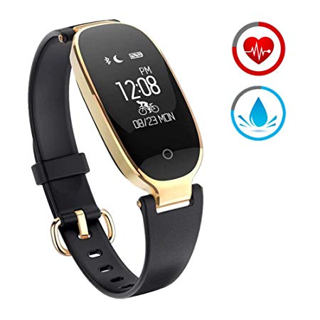 Fitness Tracker for Women Activity Watch and Heart Rate Monitor IP67 Waterproof Smart Bracelet with Sleep Monitor Pedometer Calorie Compatible with Android and iOS Smartphone