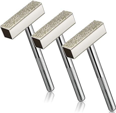 3 Pieces Grinding Wheel Dresser Diamond Grinding Wheel Dresser Stone Dresser Bench Grinder Dressing Tool for Grinding Deburring Wheels, Silver