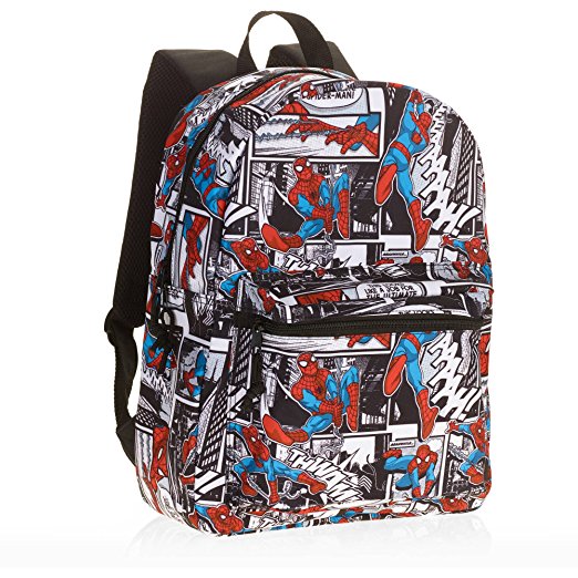 Spider-man Comic Print 16 Standard Size Backpack