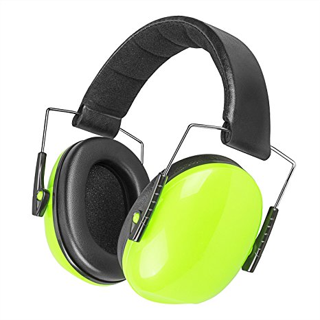 Ear Muffs Hearing Protection-Adjustable Headband Ear Defenders For Children and Adults, Ear Muffs Noise Cancelling (Green)