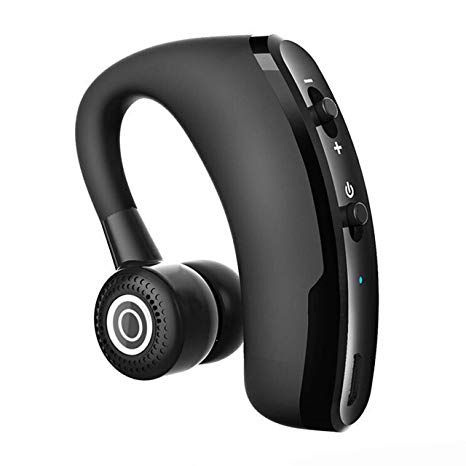Bluetooth Headset, Wireless Earpiece Business Headphone Earphone with Mic for Driving Running Workout Gym and Smartphone