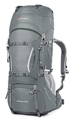 Mountaintop Internal Frame Hiking Backpack with Rain Cover