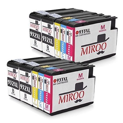 MIROO pack 10 compatible ink Cartridge Replacement for HP932XL 933 for HP Officejet 6100660067007110