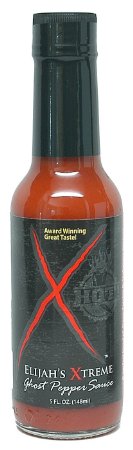 Elijah's Xtreme Ghost Pepper Sauce, Hot And Fiery Extreme Heat With Ultimate Gourmet Flavor, Vegan, Gluten Free, 5 oz