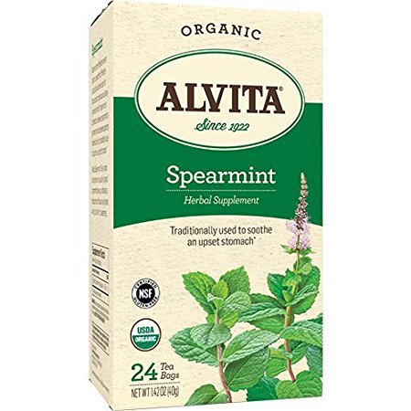 Alvita Organic Spearmint Herbal Supplement, 24 bags