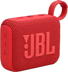 JBL Go 4 - Ultra-Portable, Waterproof and Dustproof Bluetooth Speaker, 7-Hour Built-in Battery, Made in Part with Recycled Materials (Red)