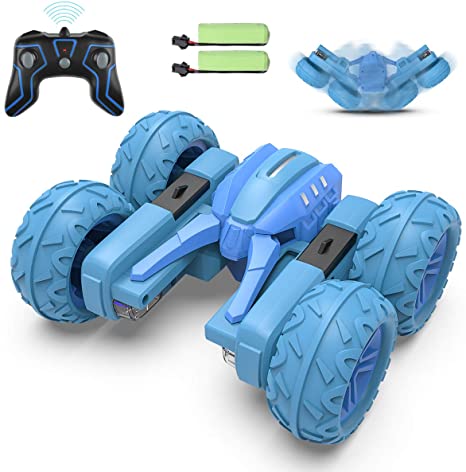 allcaca RC Racing Car Remote Control Car 360 Degree Rotation Electric RC Car with Cool Stunt, Sky-blue