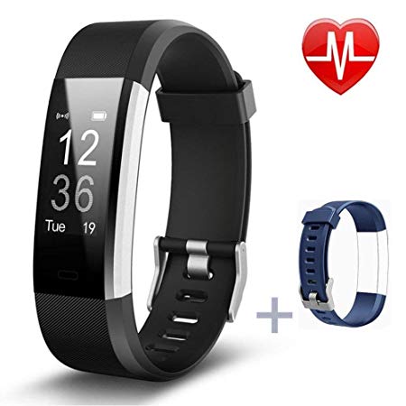 Lintelek Fitness Tracker, Heart Rate Monitor Activity Tracker with Connected GPS Tracker, Step Counter, Sleep Monitor, IP67 Waterproof Pedometer for Android and iOS Smartphone