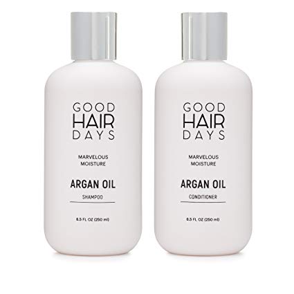 Moroccan Argan Oil Shampoo & Conditioner Set, Good For Hair Extensions, Shampoo & Conditioner for Keratin Treated Hair, Volumizing & Moisturizing, Gentle on Curly & Color Treated Hair