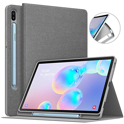 MoKo Case Fit Samsung Galaxy Tab S6 10.5 2019, Light Weight Stand Folio Shockproof Cover Case Protector with Auto Wake & Sleep for Galaxy Tab S6 10.5" SM-T860/T865 2019 Tablet - Denim Gray