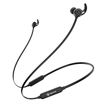 Wireless Headphones, Bluetooth Earbuds with Mic IPX5 Waterproof ATP-X Stereo Noise Cancelling Neckband In Ear Earphones for Sports(Black)