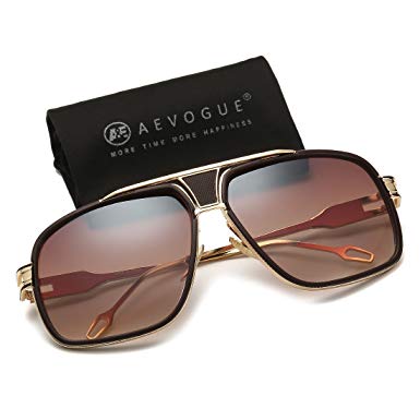 AEVOGUE Aviator Sunglasses For Men Goggle Alloy Frame Brand Designer AE0336