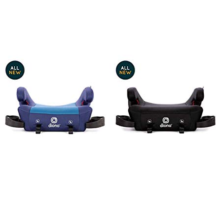 Diono Solana 2 Backless Booster Seat Bundle, Blue & Black (2-Pack)
