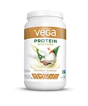 Vega Protein & Greens Coconut Almond (25 Servings, 26.5 Ounce)- Plant Based Protein Powder, Keto-Friendly, Gluten Free,  Non Dairy, Vegan, Non Soy, Non GMO