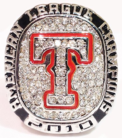 Texas Rangers 2010 AL Championship Ring Replica - Josh Hamilton - Texas Rangers Memorabilia - Shipped from USA