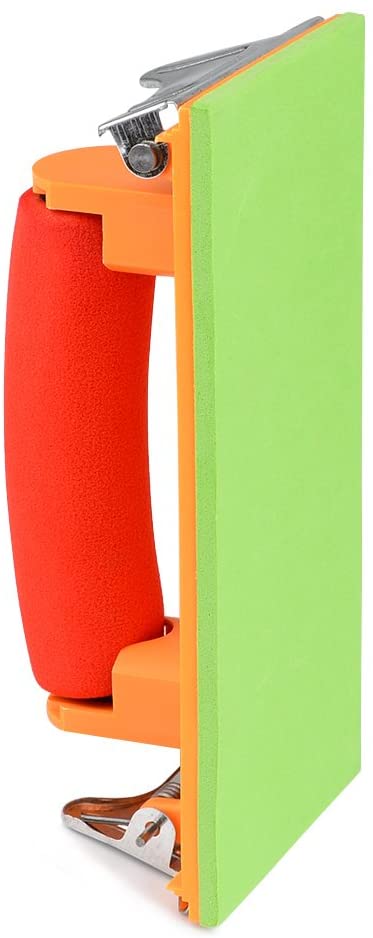 TIMESETL Hand Sander with Sponge Handle, 7.3 x 3.6-inch Soft Power Grip Sandpaper Holder, Fit 9 x 3.6-inch Sand Paper