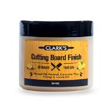 CLARKS Cutting Board Finish Wax 10oz  Enriched with Lemon and Orange Oils  Made with Natural Beeswax and Carnauba Wax  Butcher Block Wax
