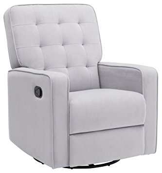 Delta Children Gavin Nursery Glider Swivel Recliner Featuring LiveSmart Fabric by Culp, Linen