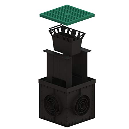 Standartpark - 12x12 Catch Basin Green grate package with debris basket and partitions included!