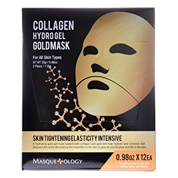 Masqueology Collagen Hydro Gel Gold Mask, 12 ct.