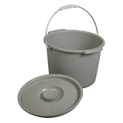 Replacement Commode bucket with Lid, 12 qt. / 2 gallon