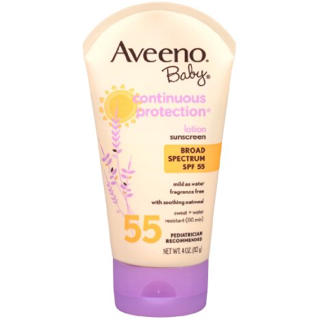 Aveeno Baby Sunscreen Lotion, SPF 55, 4 Ounce